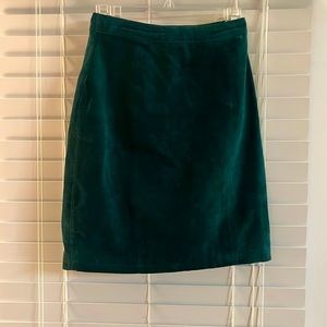 Paris Sport Club green leather skirt. Size 5